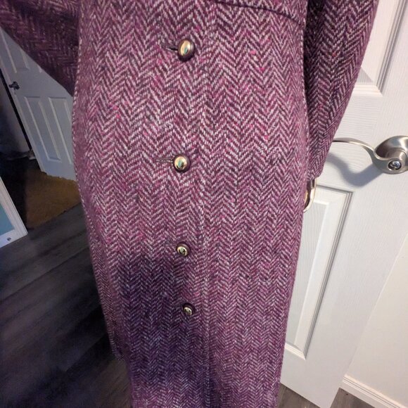 Women's Purple Pea Coat - Picture 7 of 10